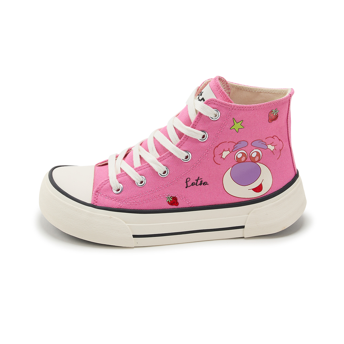 Кроссовки детские высокие из хлопка серии Strawberry Bear с противоскользящей подошвой, устойчивые к ударам и истиранию, с поддержкой стопы Disney, розовый/красная
Кроссовки детские высокие из хлопка серии Strawberry Bear с противоскользящей подошвой, устойчивые к ударам и истиранию, с поддержкой стопы Disney, розовый/красная