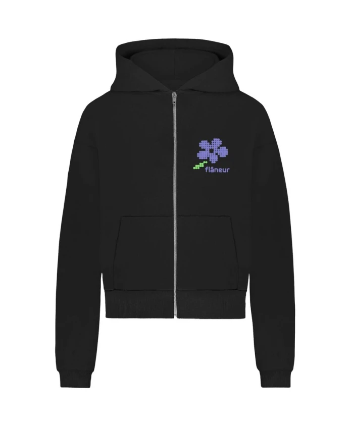 Куртка на молнии с пиксельным цветочным рисунком FlãNeur, черный
Куртка на молнии с пиксельным цветочным рисунком FlãNeur, черный