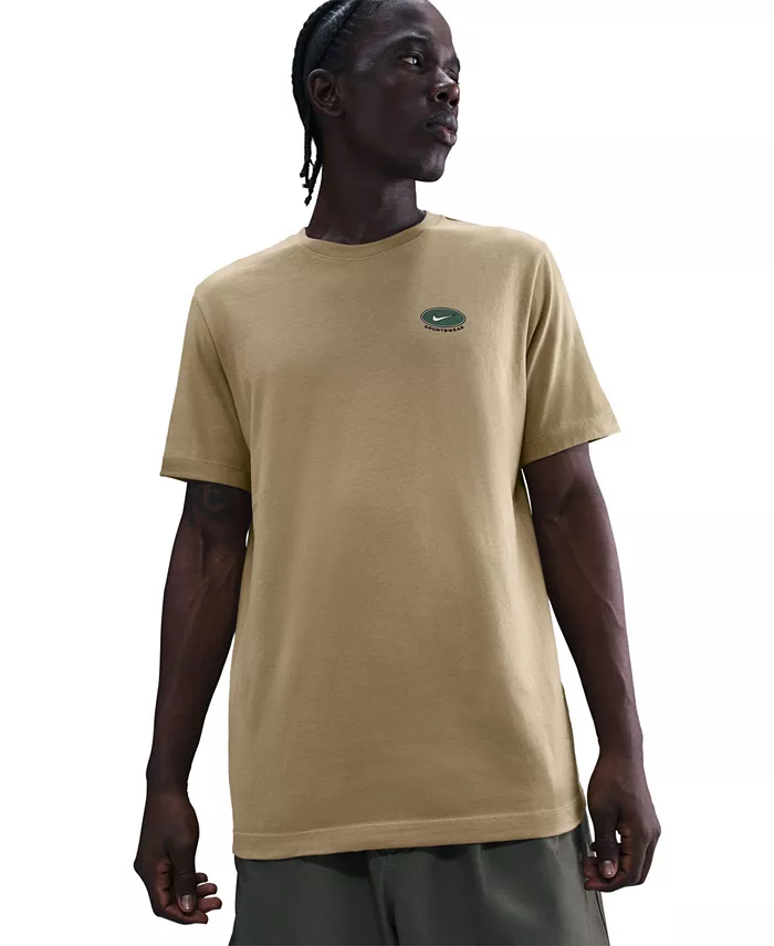 Спортивная мужская футболка с графическим принтом Nike, коричневый/бежевый
Спортивная мужская футболка с графическим принтом Nike, коричневый/бежевый