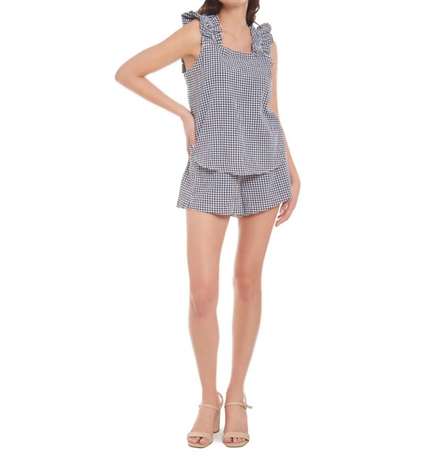 Топ Carolina в черную клетку TAYLOR TILLMAN
Топ Carolina в черную клетку TAYLOR TILLMAN