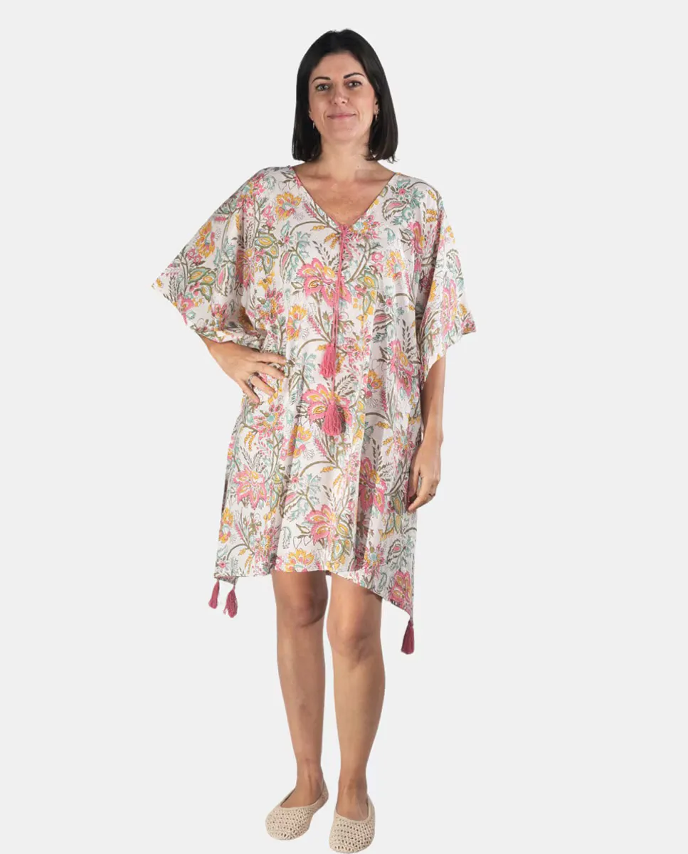 Кафтан с цветочным принтом Kbas, белый
Кафтан с цветочным принтом Kbas, белый