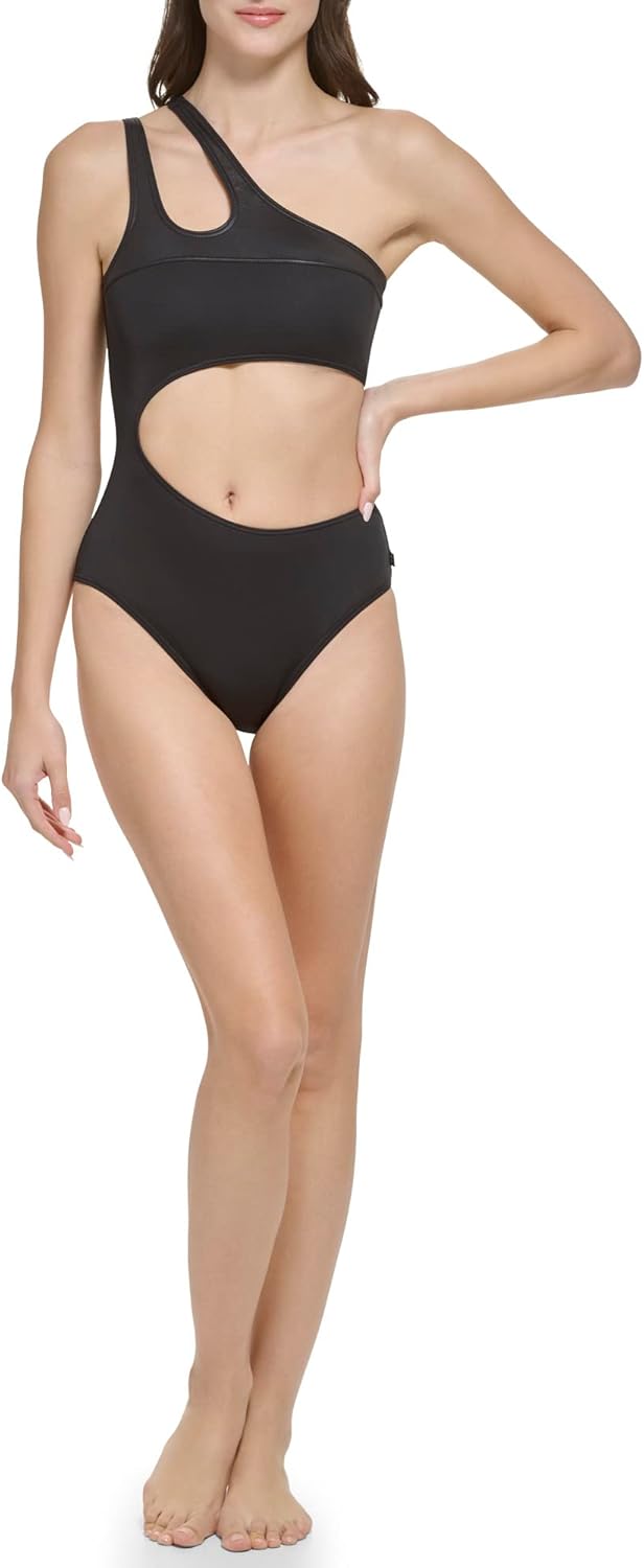 Женский слитный купальник Calvin Klein со стандартным вырезом и дерзким лифом, Black Faux Leather
Женский слитный купальник Calvin Klein со стандартным вырезом и дерзким лифом, Black Faux Leather