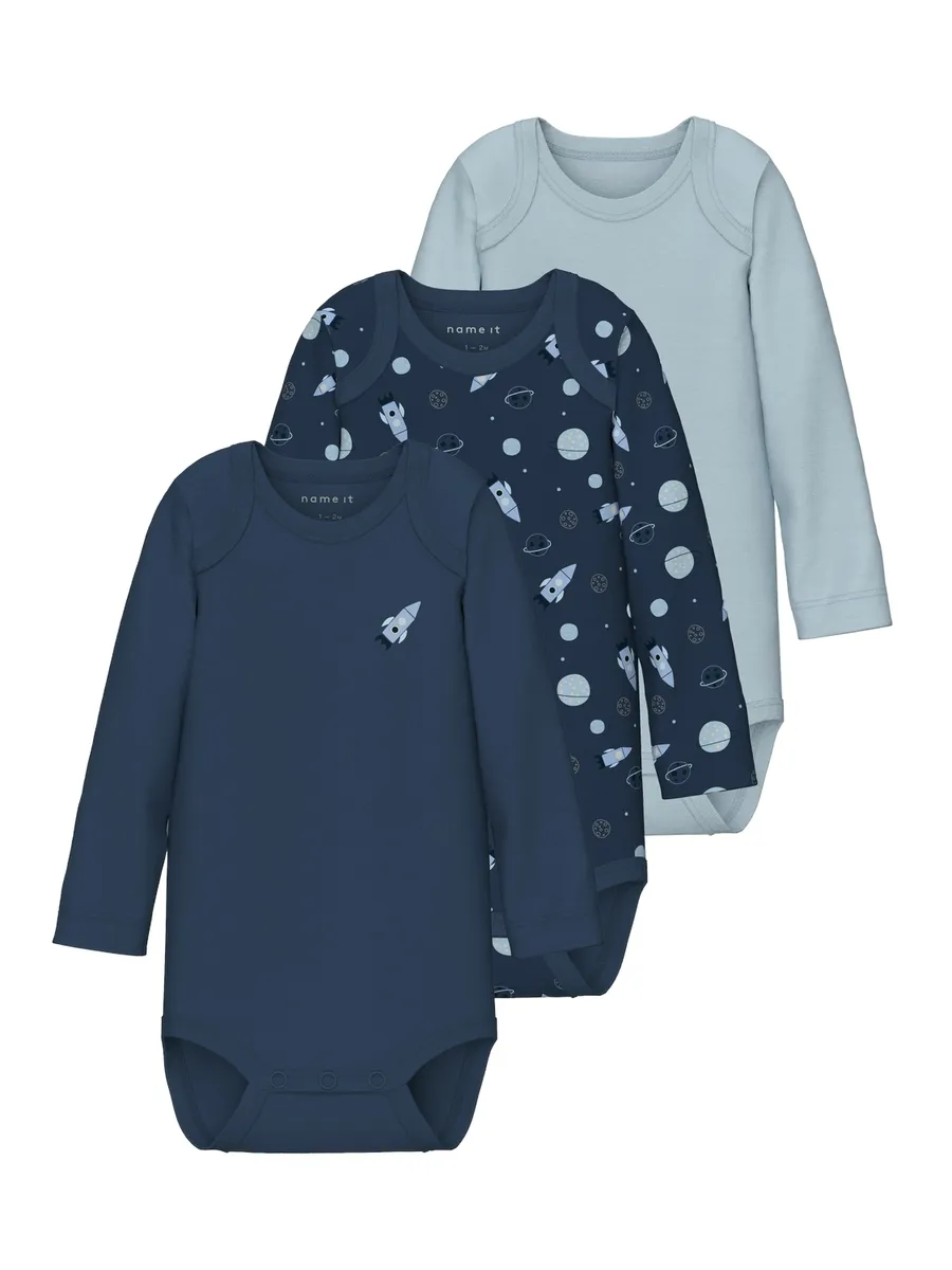 Комбинезон для сна Name It "NBMBODY 3P LS DARK SPACE NOOS" (упаковка, 3 шт.), цвет Dark Denim
Комбинезон для сна Name It "NBMBODY 3P LS DARK SPACE NOOS" (упаковка, 3 шт.), цвет Dark Denim