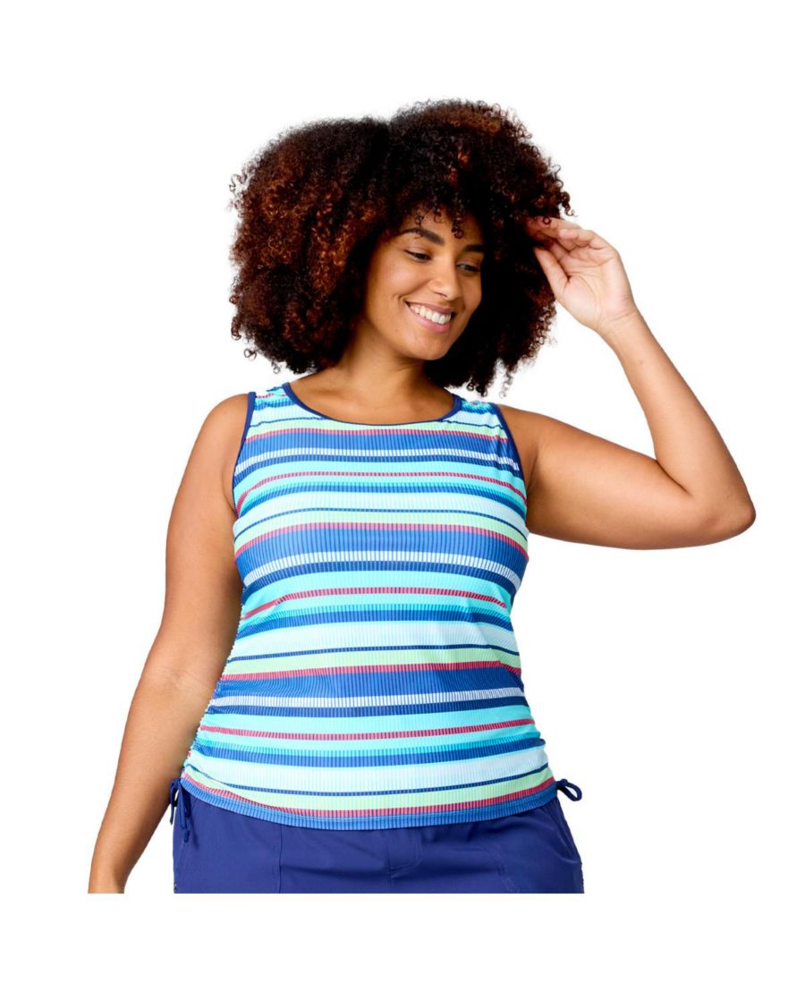 Топ-танкини большого размера с полной боковой сборкой Free Country, Marine marina stripe
Топ-танкини большого размера с полной боковой сборкой Free Country, Marine marina stripe