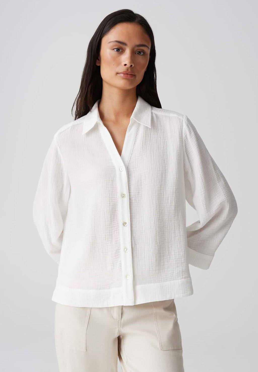 Блузка на пуговицах OPUS, белый
Блузка на пуговицах OPUS, белый