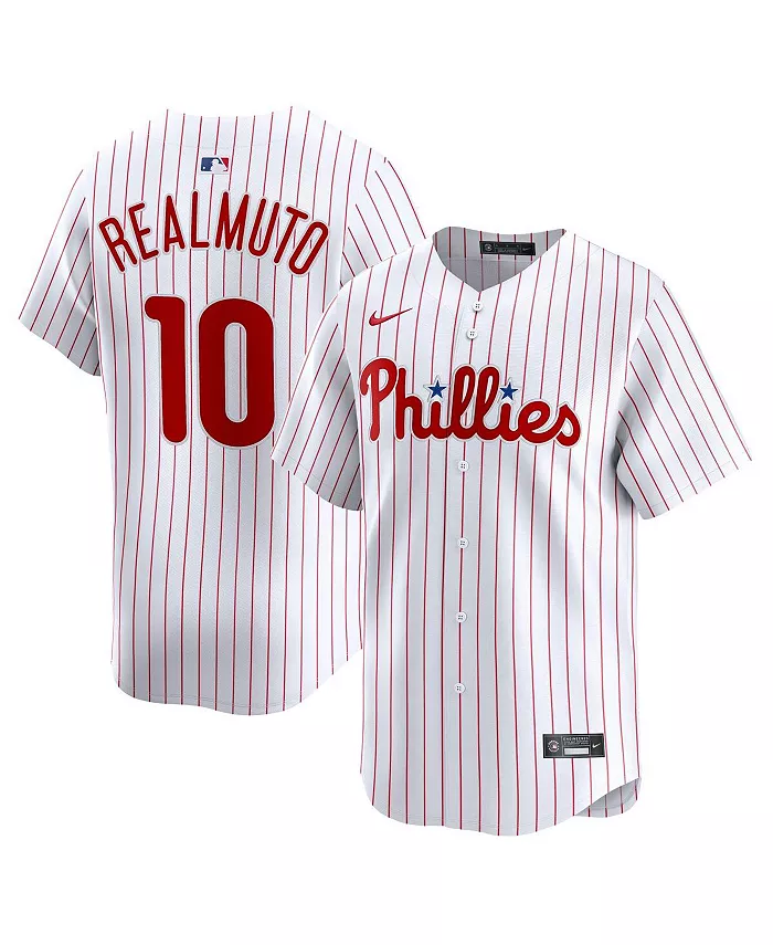 Мужская белая лимитированная джерси Philadelphia Phillies с игроком J.T. Realmuto Nike
Мужская белая лимитированная джерси Philadelphia Phillies с игроком J.T. Realmuto Nike