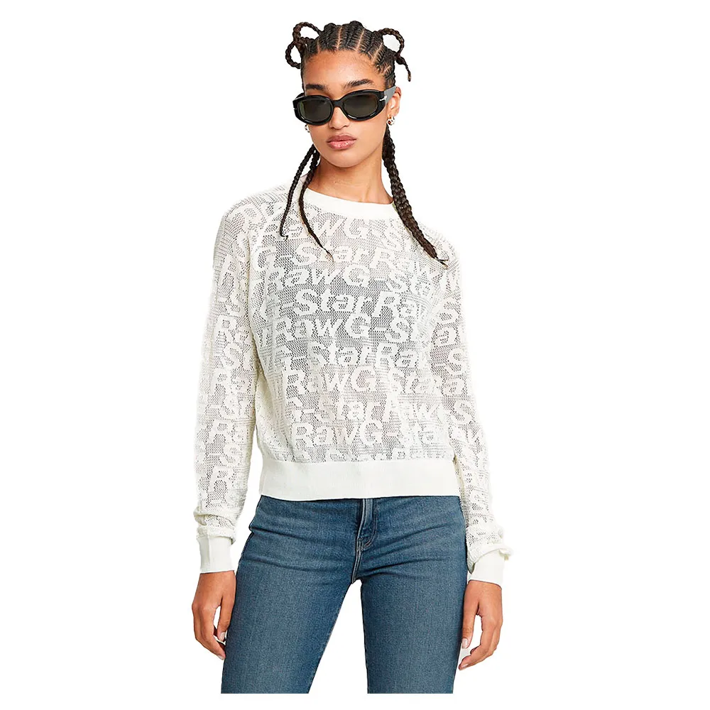 Свитер G-Star Pointelle Lt Wt, белый 
Свитер G-Star Pointelle Lt Wt, белый