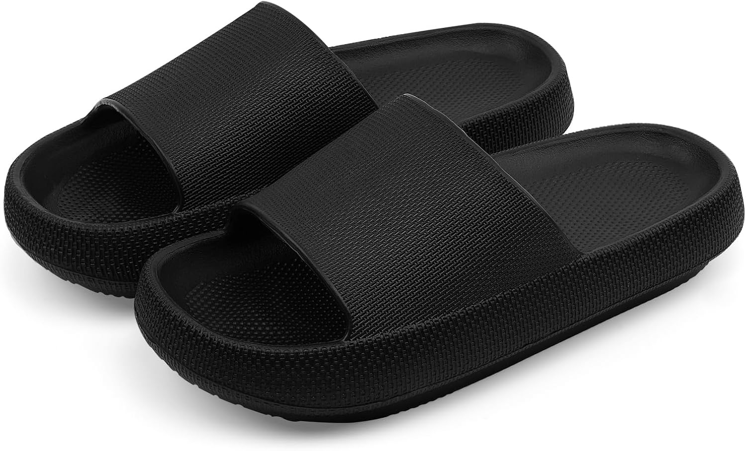 Тапочки-подушки JENN ARDOR для женщин и мужчин - сверхмягкая толстоподошвенная нескользящая обувь, открытый носок, «облачные» сандалии для дома, ванной, пляжа и спа, черный
Тапочки-подушки JENN ARDOR для женщин и мужчин - сверхмягкая толстоподошвенная нескользящая обувь, открытый носок, «облачные» сандалии для дома, ванной, пляжа и спа, черный