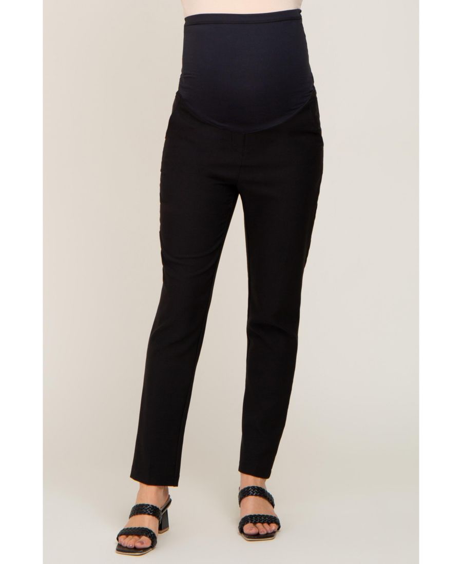 Черные эластичные укороченные брюки-платье для беременных Pinkblush, Black
Черные эластичные укороченные брюки-платье для беременных Pinkblush, Black