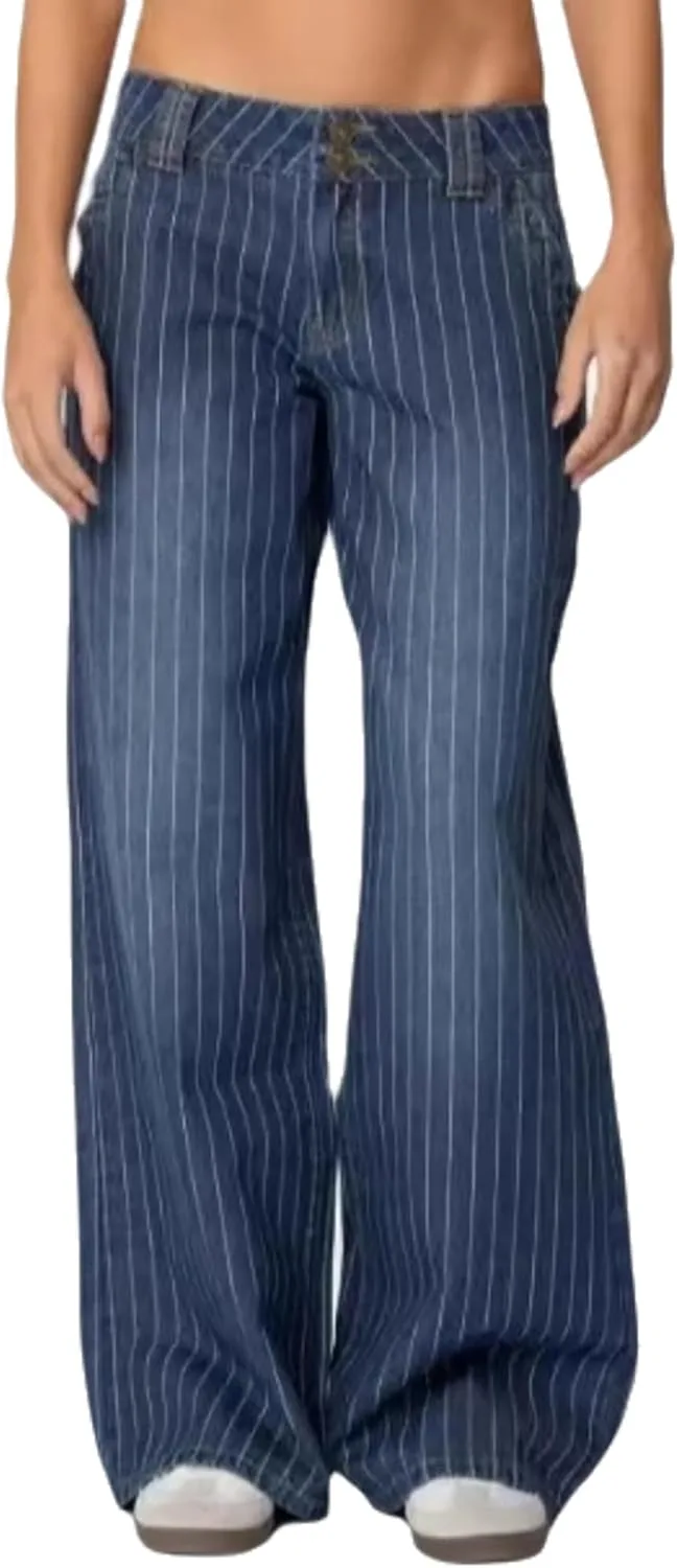 Женские полосатые джинсы wide leg mid waist stretchy boyfriend QLAUYIOE
Женские полосатые джинсы wide leg mid waist stretchy boyfriend QLAUYIOE