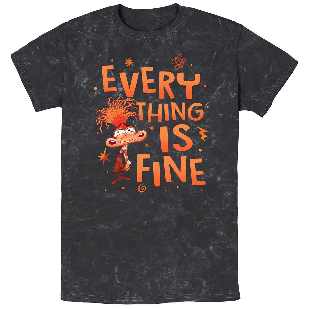 Мужская футболка с графическим рисунком Inside Out 2 Anxiety Everything is Fine, минеральная стирка Disney / Pixar, черный
Мужская футболка с графическим рисунком Inside Out 2 Anxiety Everything is Fine, минеральная стирка Disney / Pixar, черный