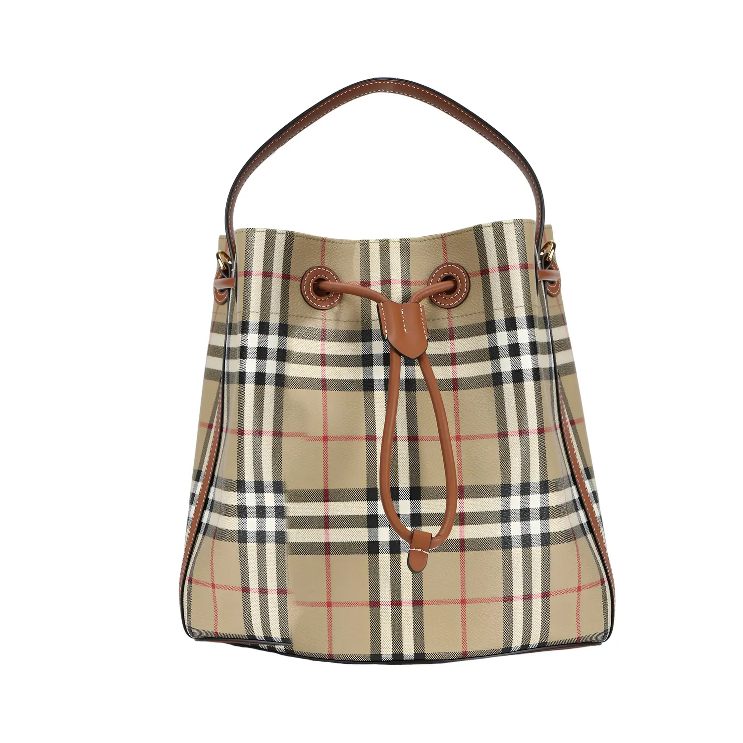 Burberry Полиуретановая сумка-ведро малого размера женская бежево-черная
Burberry Полиуретановая сумка-ведро малого размера женская бежево-черная