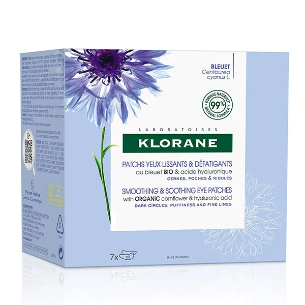 Разглаживающие патчи против усталости Василек Smoothing & Soothing Eye Patches Klorane, 1 UD
Разглаживающие патчи против усталости Василек Smoothing & Soothing Eye Patches Klorane, 1 UD