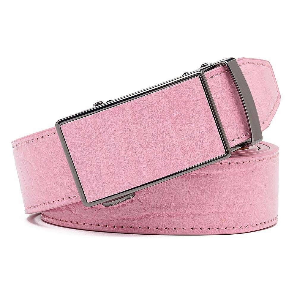 Мужской деловой ремень из натуральной кожи крокодиловой кожи с автоматической пряжкой Braveman, розовый
Мужской деловой ремень из натуральной кожи крокодиловой кожи с автоматической пряжкой Braveman, розовый