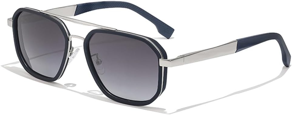 Мужские солнцезащитные очки в стиле ретро с многоугольными поляризованными линзами, металлической оправой, плоской верхней частью и двойной перемычкой, очки для вождения HDUBFY, 3
Мужские солнцезащитные очки в стиле ретро с многоугольными поляризованными линзами, металлической оправой, плоской верхней частью и двойной перемычкой, очки для вождения HDUBFY, 3