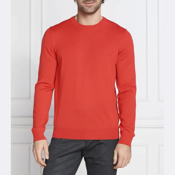 Шерстяной свитер стандартного кроя внизу L Boss, оранжевый
Шерстяной свитер стандартного кроя внизу L Boss, оранжевый