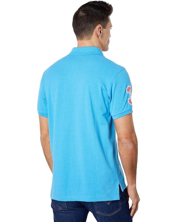 Поло U.S. POLO ASSN. Slim Fit Big Horse Polo with Stripe Collar, цвет Blue Fin Heather
Поло U.S. POLO ASSN. Slim Fit Big Horse Polo with Stripe Collar, цвет Blue Fin Heather