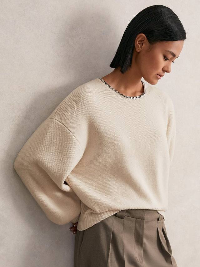 Надя свитер из шерсти с акрилом с воротником-стойкой Reiss, Cream
Надя свитер из шерсти с акрилом с воротником-стойкой Reiss, Cream