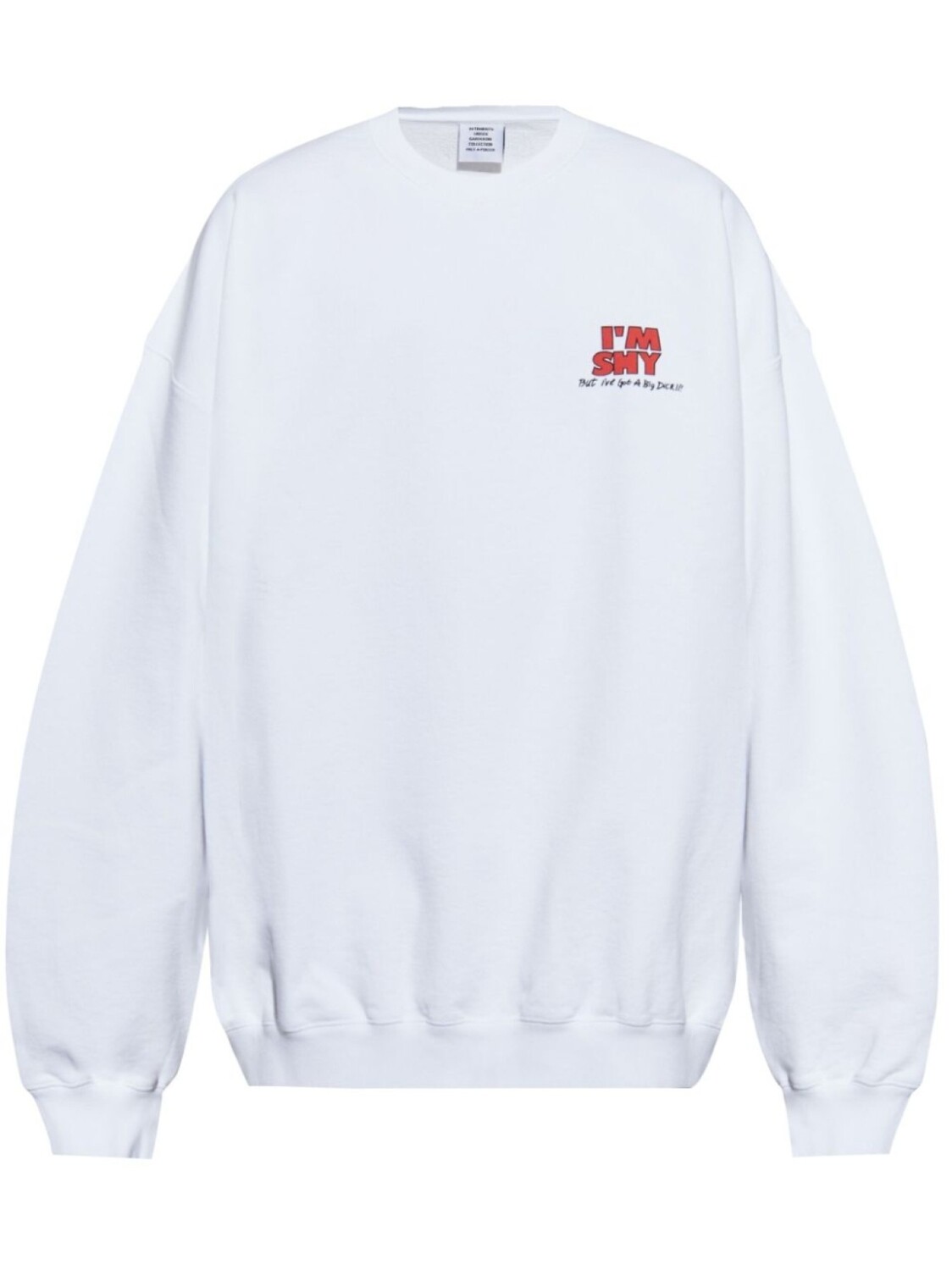 Толстовка «Я застенчивый» VETEMENTS, белый
Толстовка «Я застенчивый» VETEMENTS, белый