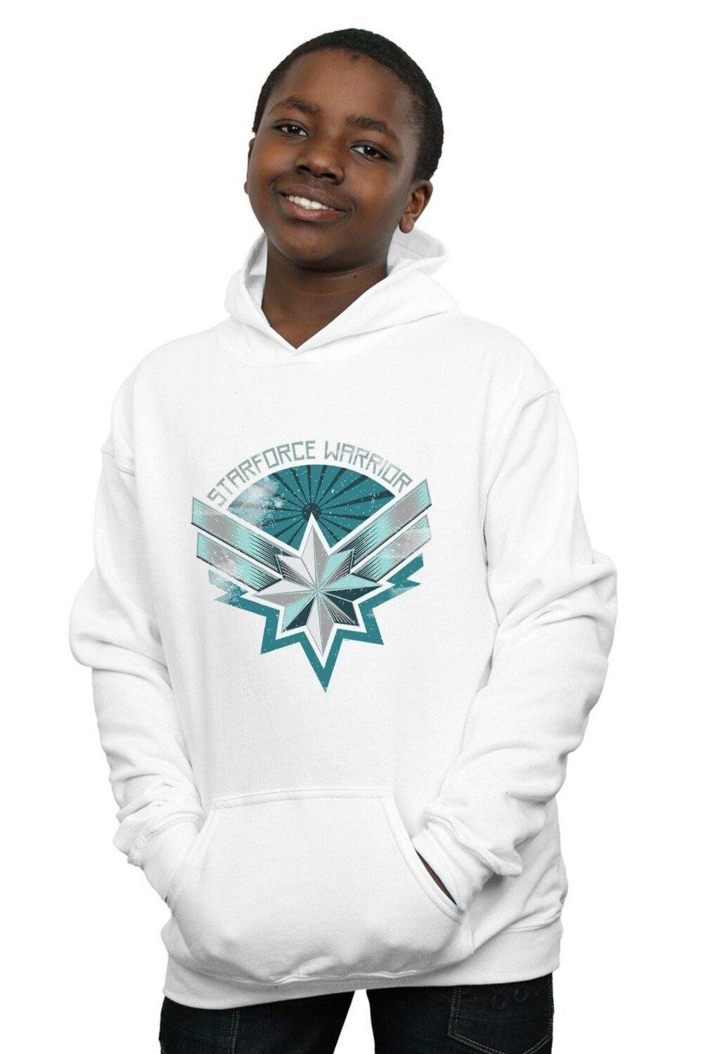 Толстовка с капюшоном «Капитан Старфорс Воин» Marvel, белый 
Толстовка с капюшоном «Капитан Старфорс Воин» Marvel, белый