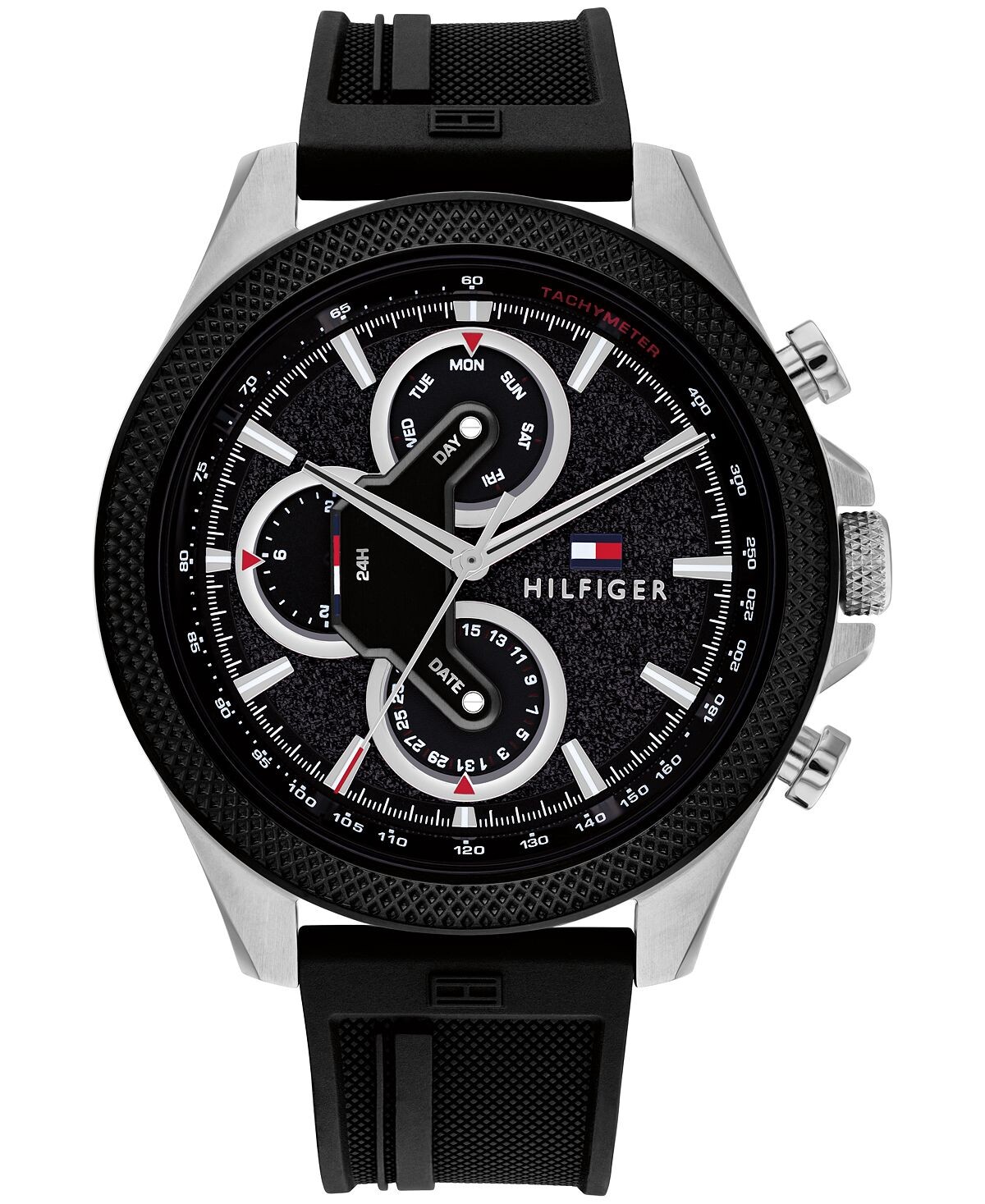 Мужские многофункциональные черные силиконовые часы 46 мм Tommy Hilfiger
Мужские многофункциональные черные силиконовые часы 46 мм Tommy Hilfiger