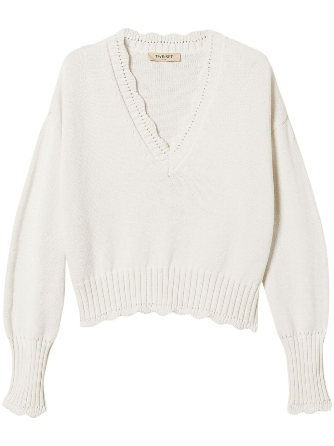 TWINSET свитер с фестонами, нейтральный цвет
TWINSET свитер с фестонами, нейтральный цвет