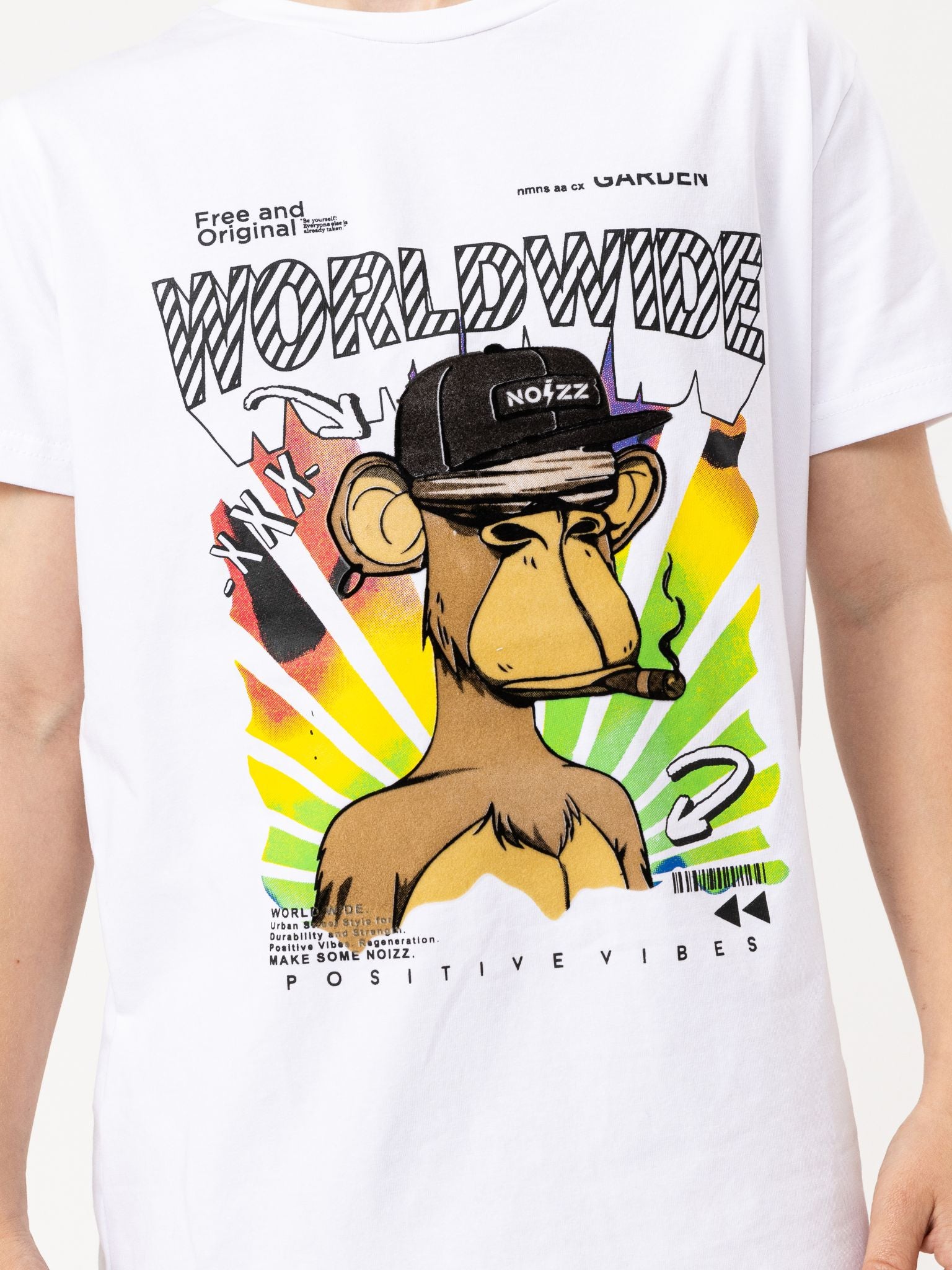 Футболки для мальчиков Noizz, белый 
Футболки для мальчиков Noizz, белый