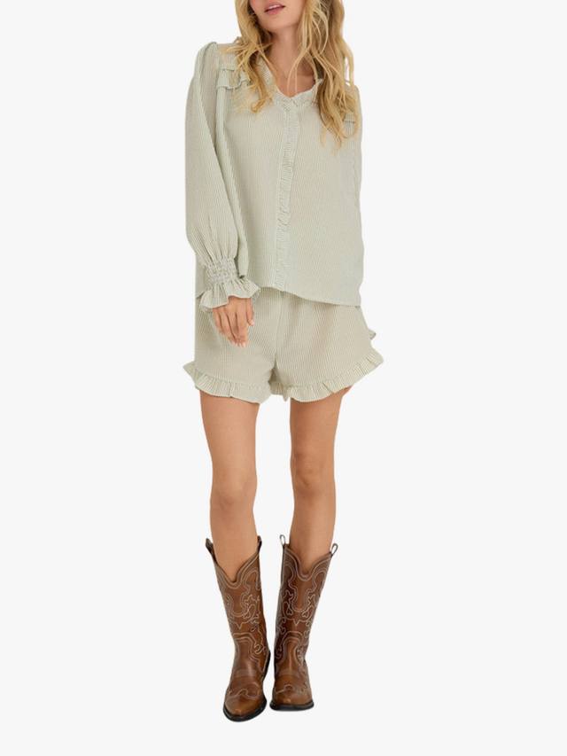 Рубашка Sonja с полосками и рюшами A-VIEW, White/Green
Рубашка Sonja с полосками и рюшами A-VIEW, White/Green