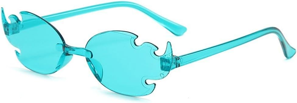 Красочные солнцезащитные очки в форме пламени, забавные солнцезащитные очки без оправы в форме пламени, очки для вечеринок и косплея для женщин и мужчин HYYZZC, Lake Blue
Красочные солнцезащитные очки в форме пламени, забавные солнцезащитные очки без оправы в форме пламени, очки для вечеринок и косплея для женщин и мужчин HYYZZC, Lake Blue