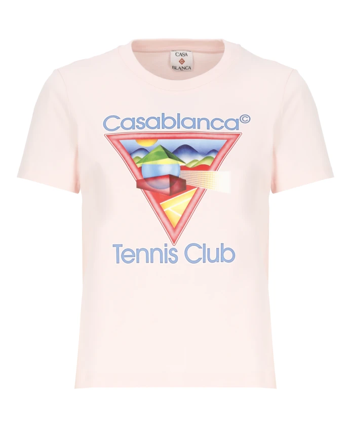 Розовая футболка с изображением символа теннисного клуба Casablanca, розовый
Розовая футболка с изображением символа теннисного клуба Casablanca, розовый