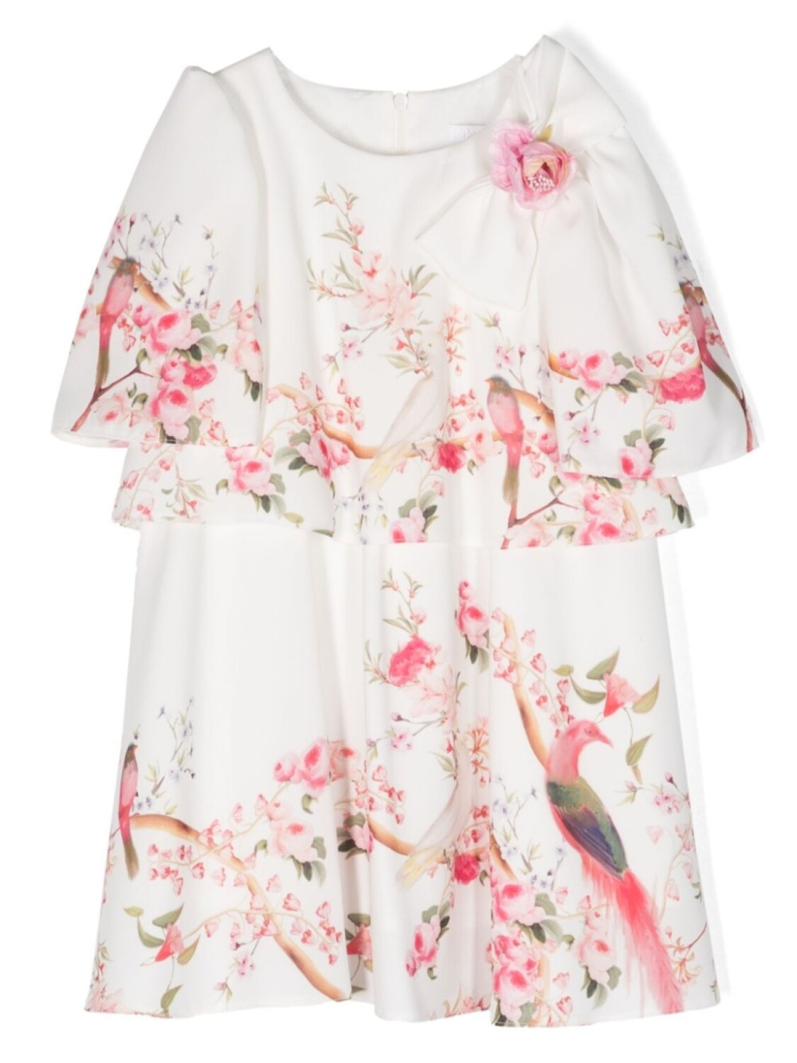 Платье с цветочной аппликацией и принтом Patachou, белый
Платье с цветочной аппликацией и принтом Patachou, белый