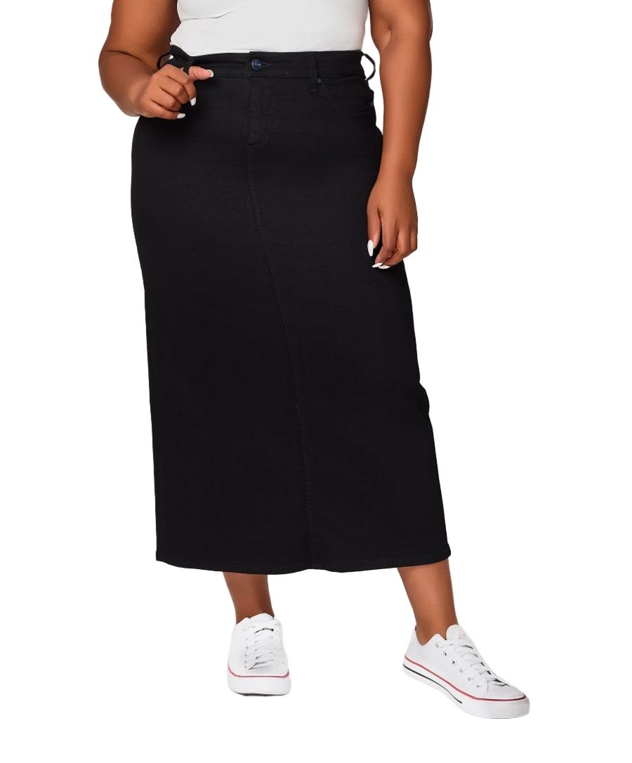 Женская джинсовая макси-юбка длиной 37 дюймов с боковыми разрезами SLINK Jeans, Black
Женская джинсовая макси-юбка длиной 37 дюймов с боковыми разрезами SLINK Jeans, Black