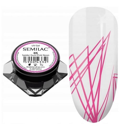 Декоративный гель Semilac Spider Gum Pink Neon, самый модный розовый номер. 05 - 5г 
Декоративный гель Semilac Spider Gum Pink Neon, самый модный розовый номер. 05 - 5г