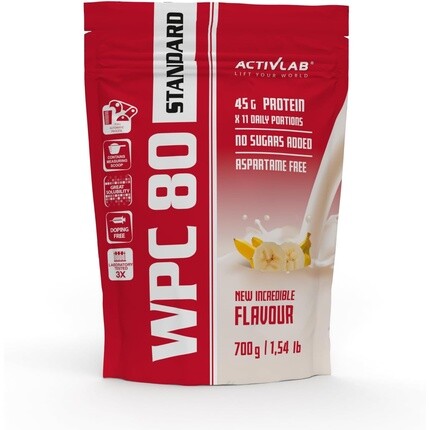 WPC 80 STANDARD 700 г протеинового порошка для наращивания мышечной массы и сжигания жира 73,4 г протеина на 100 г банана Activlab
WPC 80 STANDARD 700 г протеинового порошка для наращивания мышечной массы и сжигания жира 73,4 г протеина на 100 г банана Activlab