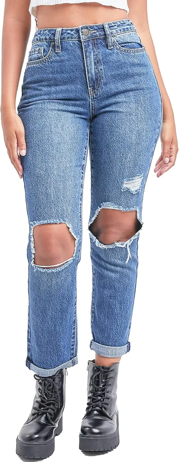 YMI Women's Junior Hybrid Dream High-Rise Mom Fit Ankle Jean
YMI Women's Junior Hybrid Dream High-Rise Mom Fit Ankle Jean
