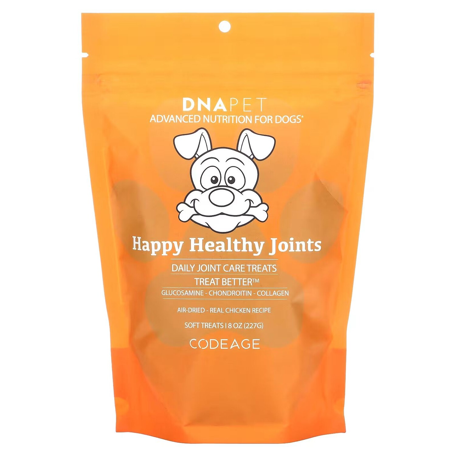 DNA Pet, Мягкие лакомства Happy Healthy Joints, рецепт настоящей курицы, 8 унций (227 г) Codeage
DNA Pet, Мягкие лакомства Happy Healthy Joints, рецепт настоящей курицы, 8 унций (227 г) Codeage