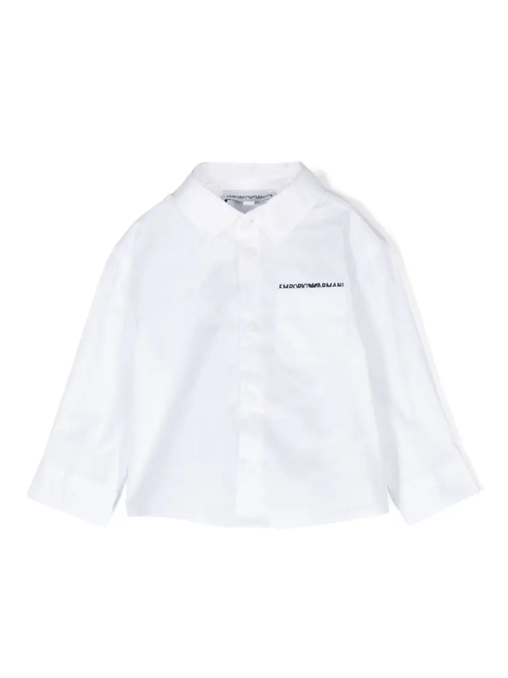 Рубашка с вышитым логотипом Emporio Armani Kids, белый
Рубашка с вышитым логотипом Emporio Armani Kids, белый