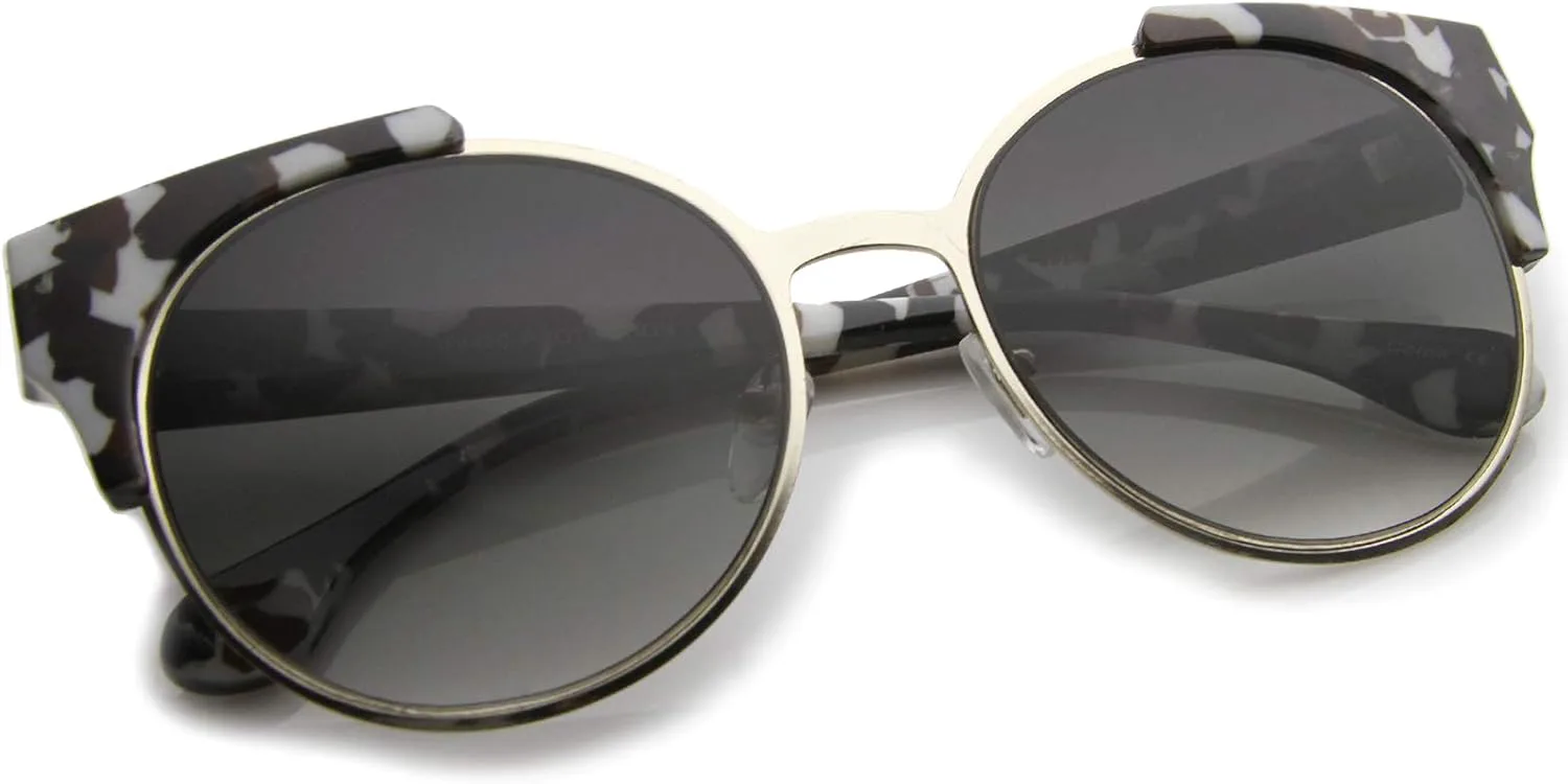 Солнцезащитные очки zeroUV Modern Semi-Rimless Corner Horn Rimed Round Sunglasses 53mm в полуободковой оправе с роговым ободком, Gray Camo-silver / Lavender
Солнцезащитные очки zeroUV Modern Semi-Rimless Corner Horn Rimed Round Sunglasses 53mm в полуободковой оправе с роговым ободком, Gray Camo-silver / Lavender