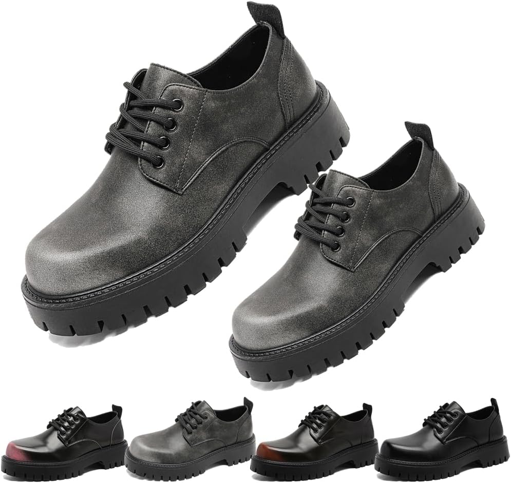 Мужские винтажные кожаные туфли с шнуровкой на платформе, мужские туфли-оксфорды на толстой подошве, нескользящие, водонепроницаемые, для делового и официального стиля Generic, серебро
Мужские винтажные кожаные туфли с шнуровкой на платформе, мужские туфли-оксфорды на толстой подошве, нескользящие, водонепроницаемые, для делового и официального стиля Generic, серебро