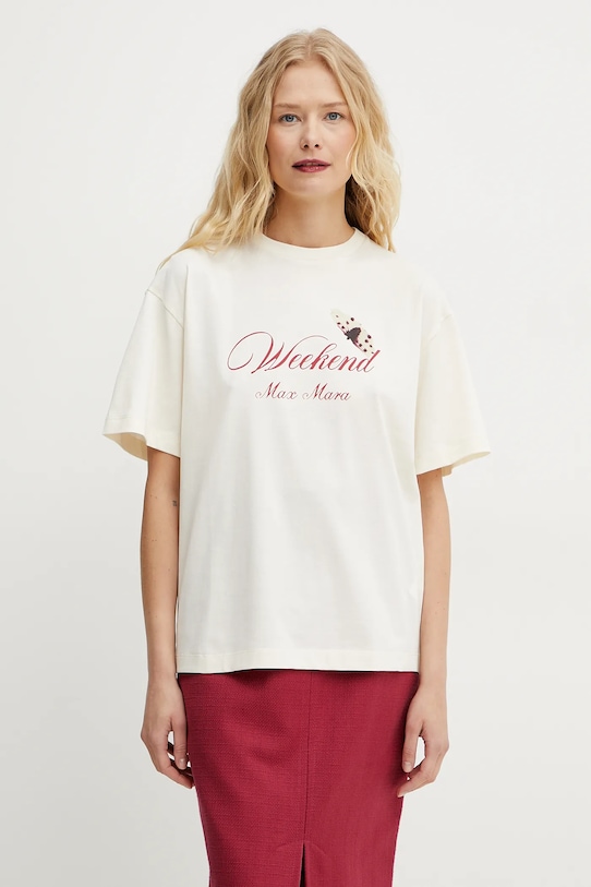 Хлопковая футболка Weekend Max Mara, бежевый
Хлопковая футболка Weekend Max Mara, бежевый