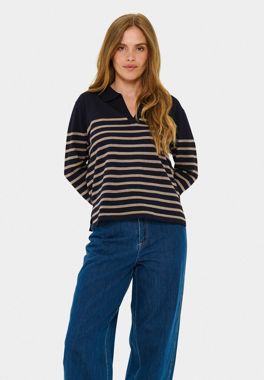 Поло Saint Tropez MILASZ STRIPED POLO PULLOVER, Nightsky Atmos Stripe/Dark Blue
Поло Saint Tropez MILASZ STRIPED POLO PULLOVER, Nightsky Atmos Stripe/Dark Blue