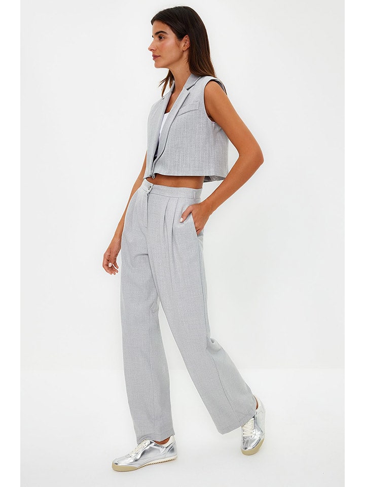 Тканевые брюки trendyol, серый
Тканевые брюки trendyol, серый