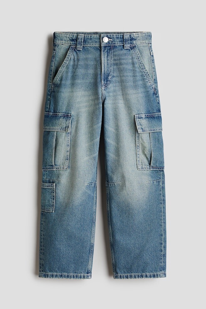 Широкие джинсы карго H&M, синий
Широкие джинсы карго H&M, синий