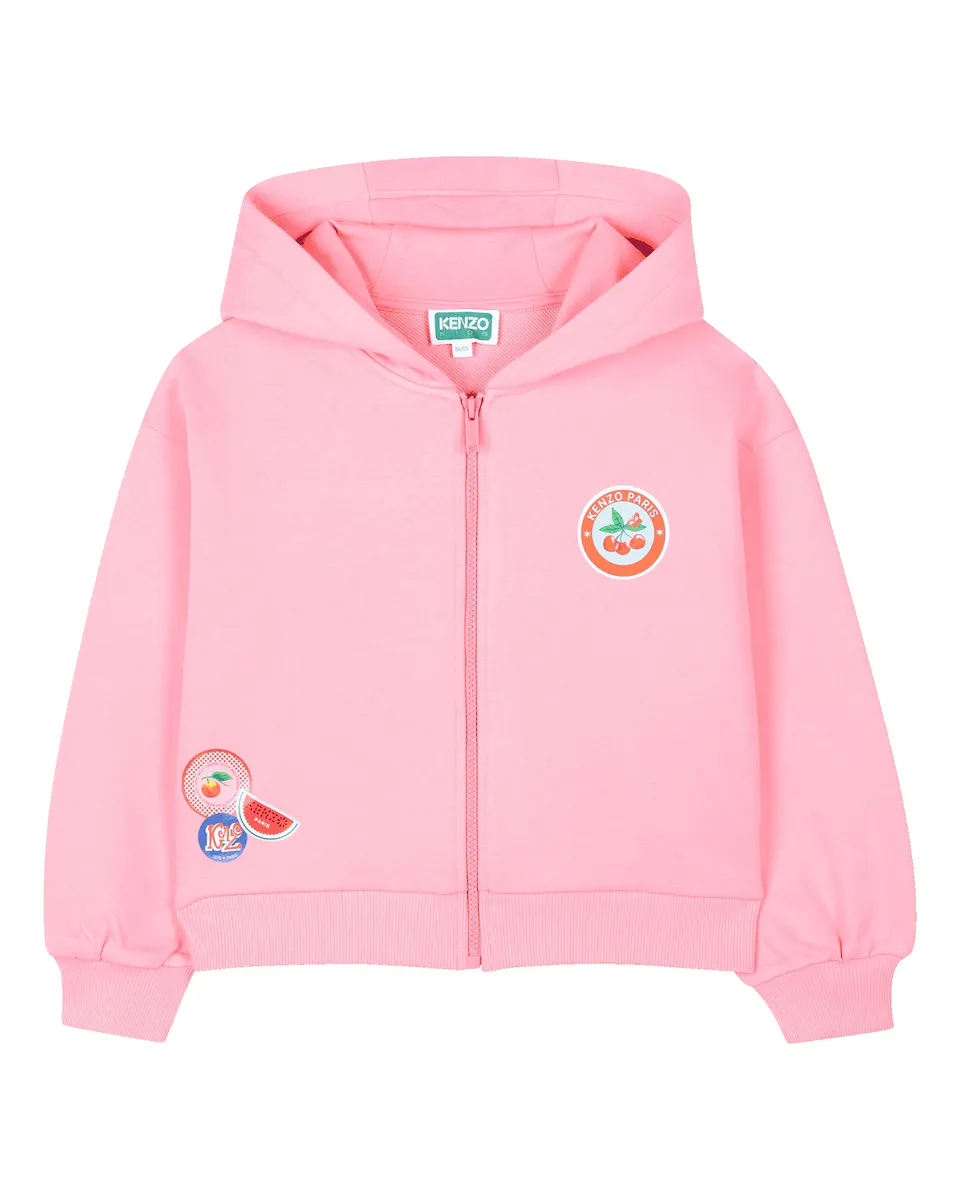 Плюшевая куртка для девочек с капюшоном и застежкой-молнией Kenzo Kids, розовый
Плюшевая куртка для девочек с капюшоном и застежкой-молнией Kenzo Kids, розовый