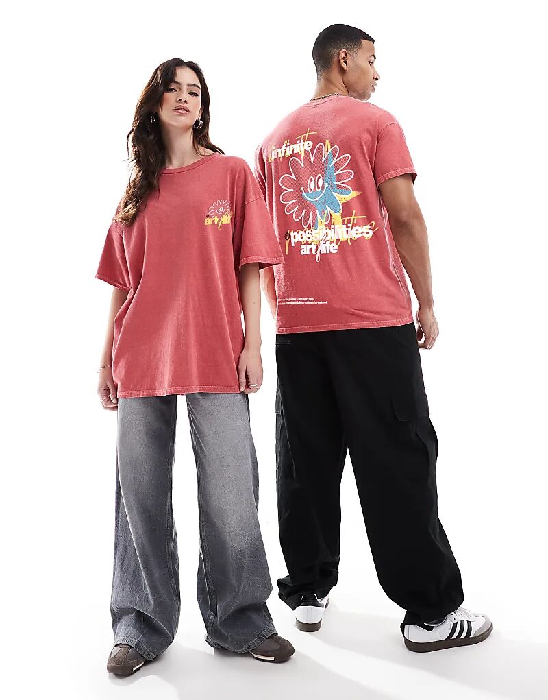 Футболка PRNT с бесконечными возможностями красного цвета в красном цвете 
Футболка PRNT с бесконечными возможностями красного цвета в красном цвете