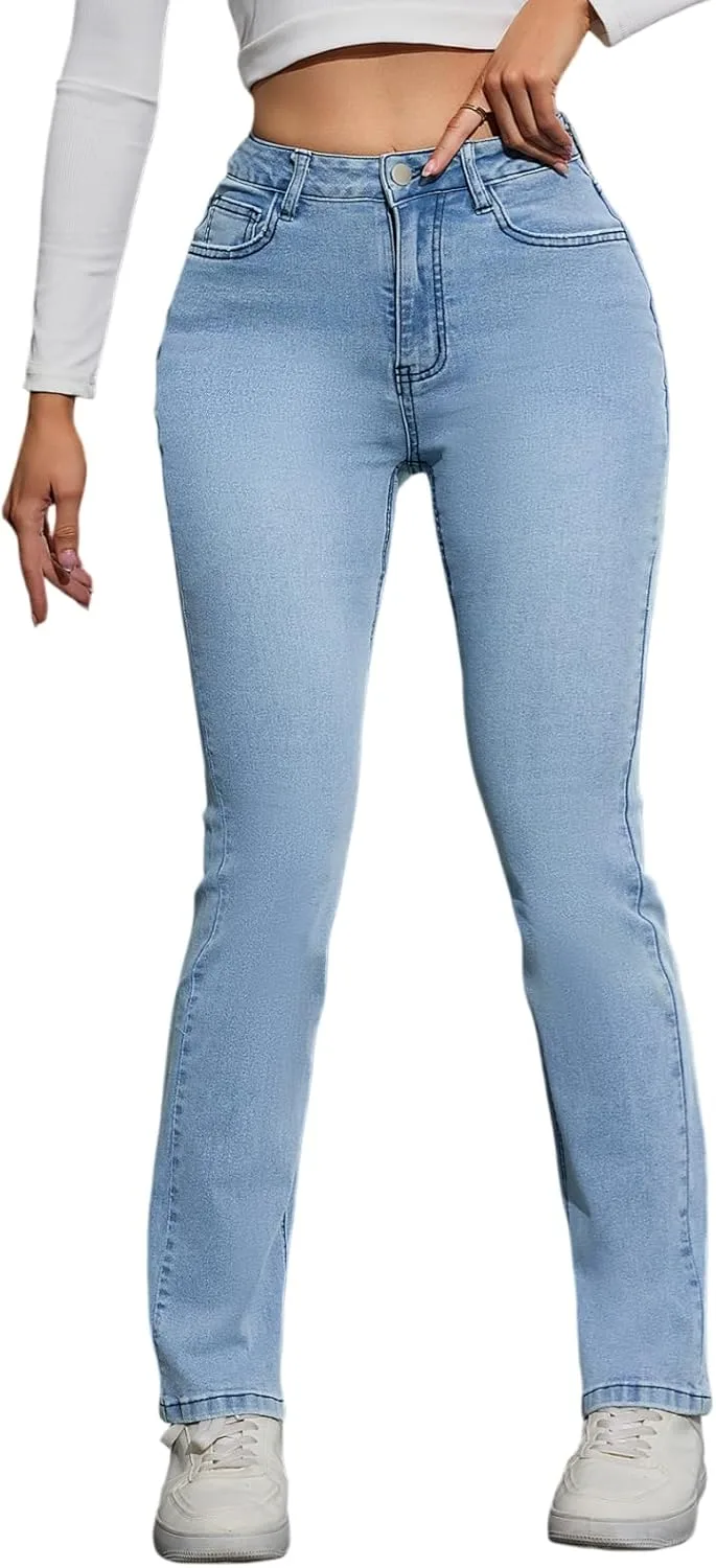 Женские джинсы с высокой талией и расклешенным низом - светлая стирка, клеш от щиколотки TimeGofate
Женские джинсы с высокой талией и расклешенным низом - светлая стирка, клеш от щиколотки TimeGofate