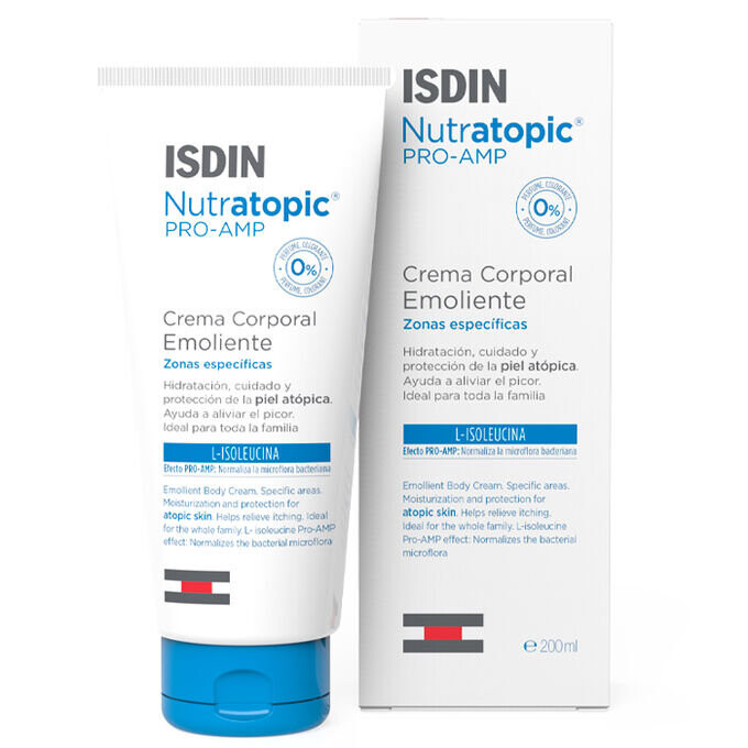 Isdin Nutratopic Pro-AMP Emollient Cream Atopic Skin, Смягчающий крем для тела для атопической кожи, 200мл
Isdin Nutratopic Pro-AMP Emollient Cream Atopic Skin, Смягчающий крем для тела для атопической кожи, 200мл
