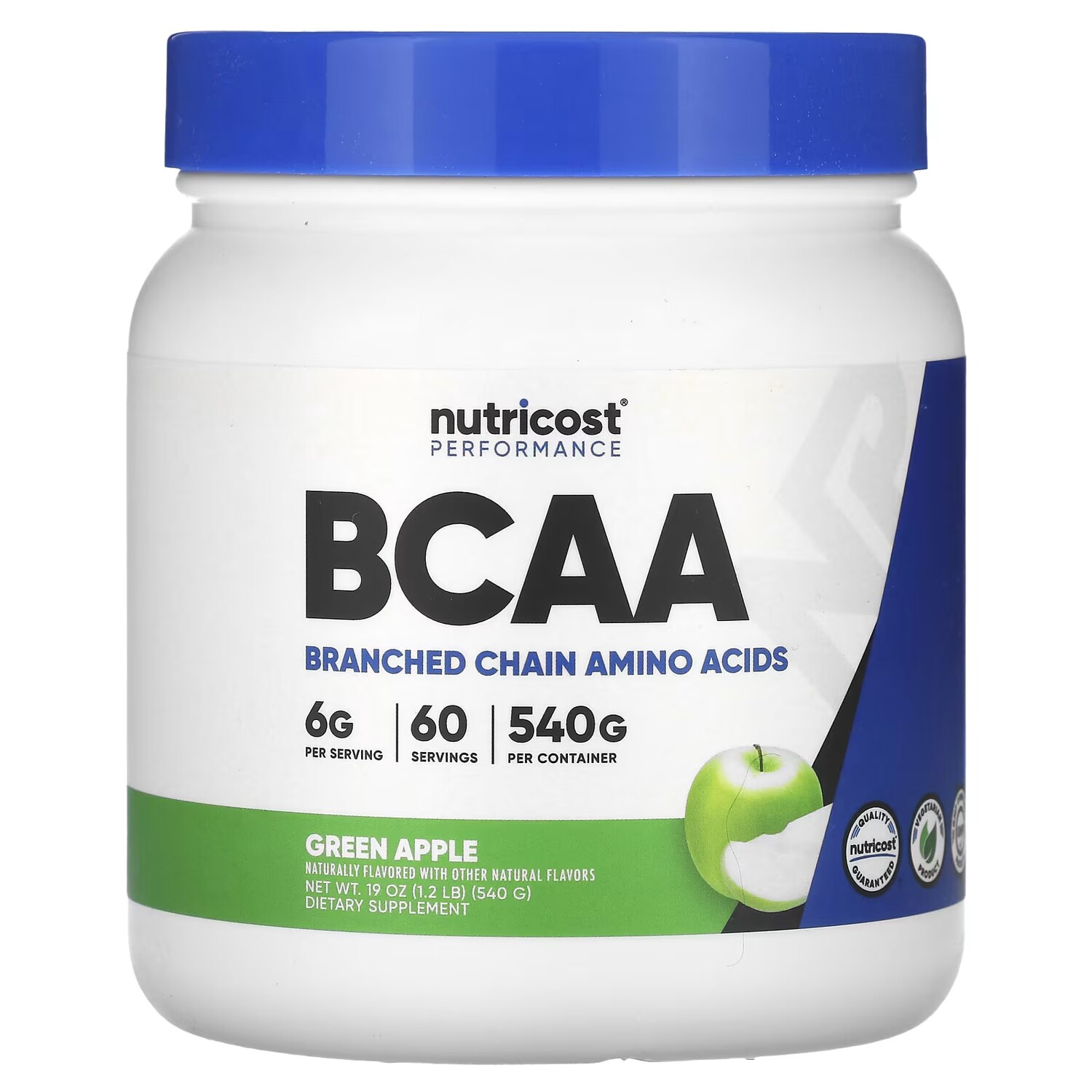 Добавка Nutricost Performance BCAA со вкусом яблока, 540 г
Добавка Nutricost Performance BCAA со вкусом яблока, 540 г