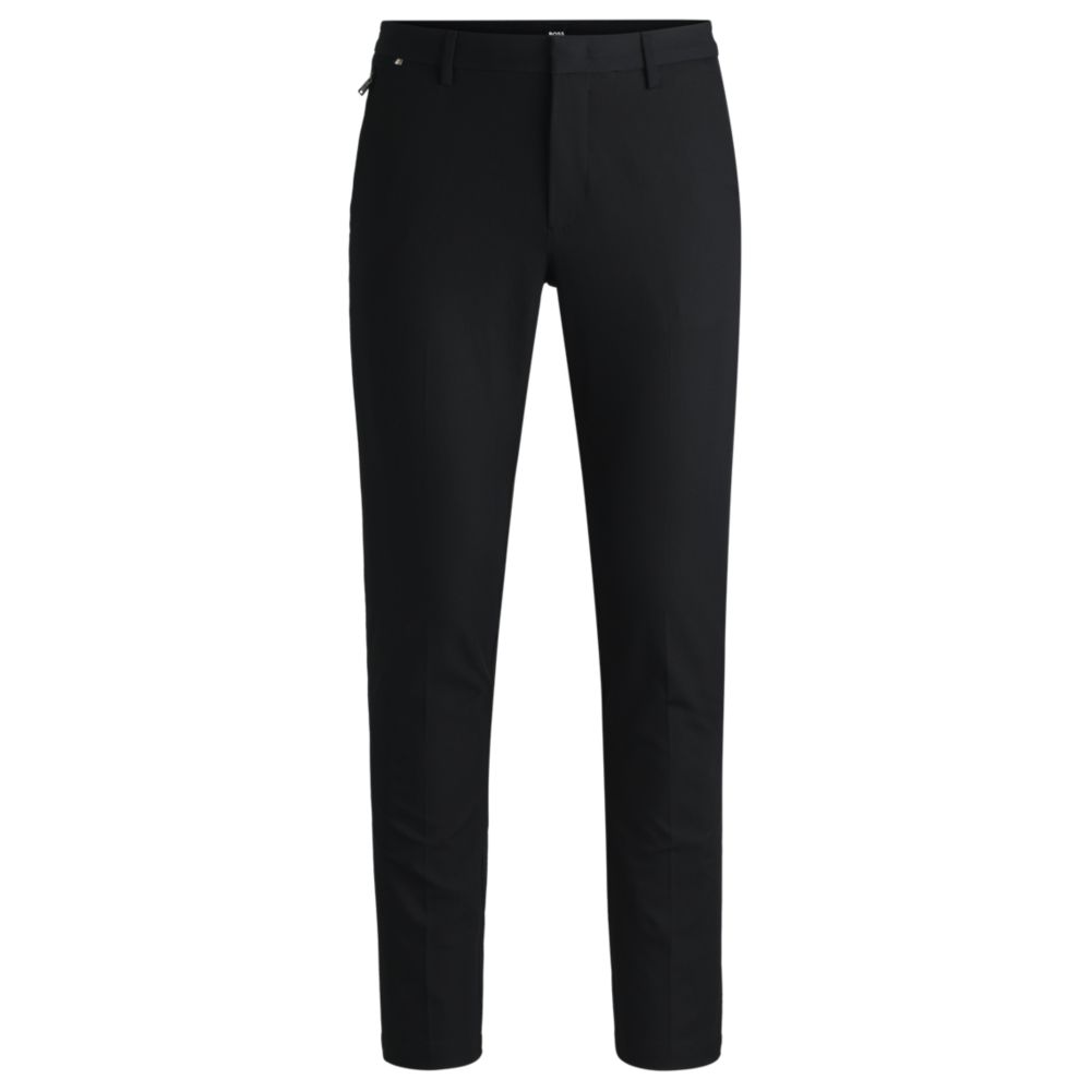 Узкие брюки из эластичного хлопка BOSS, черный
Узкие брюки из эластичного хлопка BOSS, черный