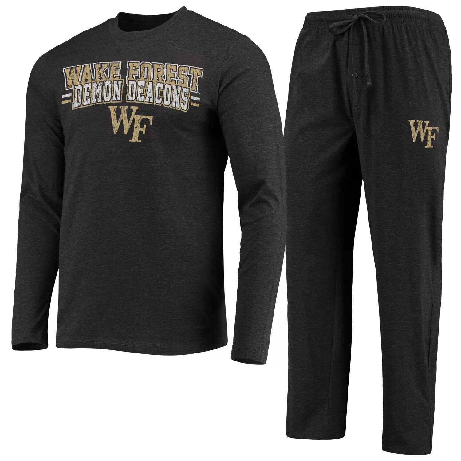 Мужские спортивные черные/темно-серые рубашки Wake Forest Demon Deacons Meter с длинными рукавами и брюки, комплект для сна
Мужские спортивные черные/темно-серые рубашки Wake Forest Demon Deacons Meter с длинными рукавами и брюки, комплект для сна